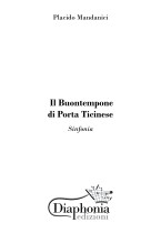 IL BUONTEMPONE DI PORTA TICINESE (sinfonia) for symphony orchestra